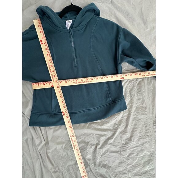 Members Mark girls Teal‎ Hoodie XL long sleeve quarter zip polyester hooded - Picture 6 of 6